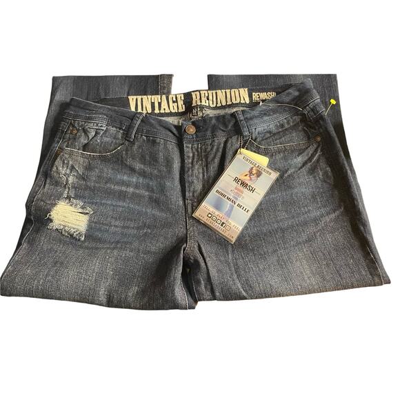 NWT VINTAGE REUNION MID RISE FLARE LEG JEANS WOMEN'S SIZE 34 - Picture 3 of 6
